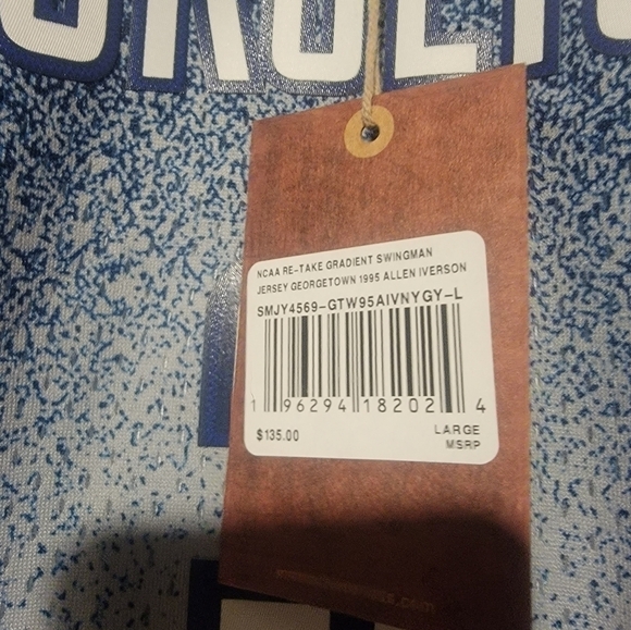 Mitchell & Ness 1995-96 Georgetown Hoyas Allen Iverson Swingman Jersey Men Large - Picture 2 of 6